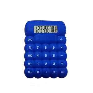 Silicone Calculator 8 Digits Battery Powered Yellow Color Business Gift Use - Product Image 5