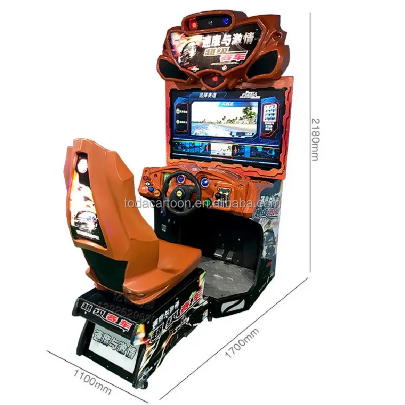 טודה מטבע מופעל משחקים רכב מרוצי מכוניות מירוץ משחק מכונת