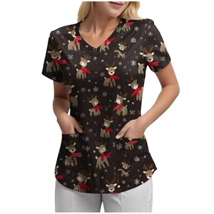 Blouses médicales orthopédiques en tissu sergé avec détection d'aiguilles, imprimé unisexe pour anesthésie, 100 % polyester pour médecins, infirmières, dentistes - Product Image 1