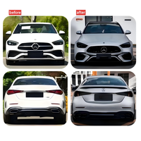 Nouveau kit carrosserie large 1:1 pour Mercedes-Benz Classe C W206 C63 AMG (modèles 22-25) avec pare-chocs à visser et découpes pour capteurs d'aide au stationnement
