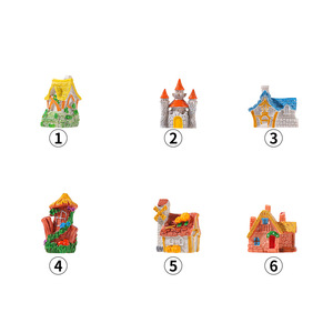 Adornos de resina en miniatura para casa de estilo europeo, decoración de escritorio para jardín, forma irregular, acabado pintado, uso en interiores y exteriores - Product Image 4