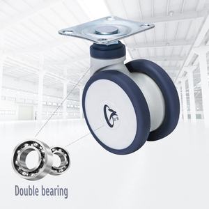<span class=keywords><strong>3</strong></span>/4 Zoll Rad 60-80kg Belastung Lebensmittel- und Medizintechnik-Rollwagen Mittelschwerer Elastischer Gummi-Schwenkrollen - Product Image 3