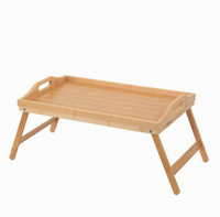 Plateau de petit déjeuner pieds pliants plateau de lit plateaux d'ordinateur décoration plateau de lit en bambou Table d'ordinateur portable avec pieds pliants