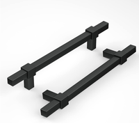 Poignées de meuble en acier inoxydable noir mat en forme de T, modernes, minimalistes, durables, écologiques, antirouille, faciles à installer pour tiroirs