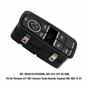Interrupteur de vitre conducteur 99161315702DML 991 613 157 02 DML compatible avec <span class=keywords><strong>Porsche</strong></span> 911 991 <span class=keywords><strong>Boxster</strong></span> Cayman 12-21 - Product Image 1