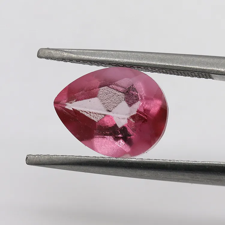Preço de fábrica diretamente venda atacado natural solto pedra preciosa pear corte de alta qualidade rosa topaz para fazer jóias