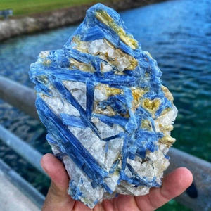 Cristal de Cianita Azul Natural en Bruto con Grupo de Minerales de Cuarzo para Sanación con Cristales, Reiki y Meditación - Product Image 3