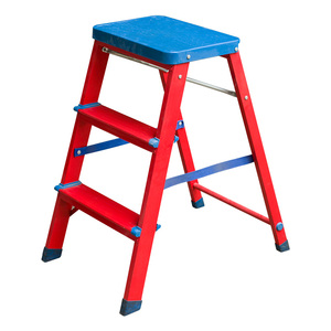Escabeau pliant en aluminium à 3 marches, usage industriel et domestique, stable et sûr, avec support transversal - Product Image 4