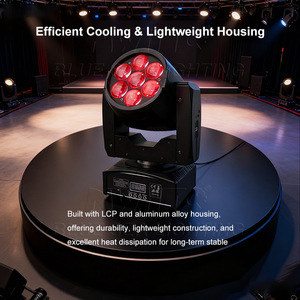 Mini 7x12W <span class=keywords><strong>LED</strong></span> di chuyển đầu chiếu sáng cho sân khấu DJ bên đám cưới Disco KTV hộp đêm Warm & WHIT DMX512 kiểm soát - Product Image 5