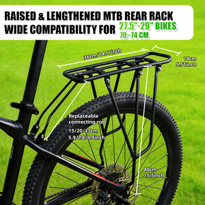 Portapacchi Posteriore in Alluminio EasyDo Compatibile con Freni a Disco <span class=keywords><strong>e</strong></span> V, Altezza Regolabile, per MTB, Bici da Città ed <span class=keywords><strong>E</strong></span>-<span class=keywords><strong>Bike</strong></span> - Product Image 1
