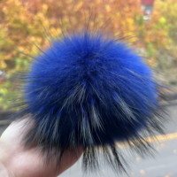 Pompons en fourrure de raton laveur véritable de haute qualité, 15 cm, boules de pompons en fourrure moelleuse pour vêtements, vente chaude, pompons en fourrure de raton laveur détachables à clipser