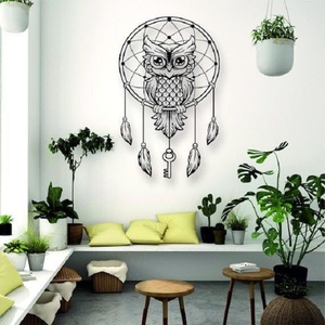 Intricate Boho Style Dream Catcher Made Of Durable Laser Cut Metal For Home Living Room Or Bedroom <b>Walls</b> From Indian Supplier - Product Image 2
