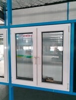 Fenêtre en PVC à double vitrage nord-américaine à économie d'énergie avec verre Low-E pour la décoration de la maison et de l'hôtel, dotée d'un cadre en plastique
