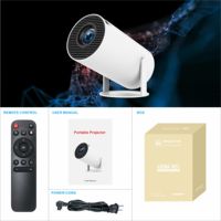 Mini projecteur portable Hy300 720P 100 ANSI 30000 heures, mise au point manuelle, chipset Allwinner H713, LED WiFi6, 4k Home Cinéma