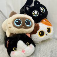Peluche chat couché mignon 31-50cm, animal en peluche Kawaii doux et moelleux en polyester, poupée ronde, prix pour machine à griffes, vente en gros