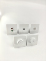 Interruptor de Luz Minimalista y Robusto sin Marco de 80mm Cuadrado para Enchufe de Pared Europeo, Ideal para Habitaciones de Huéspedes y Escenas de Suministro de Energía Diario