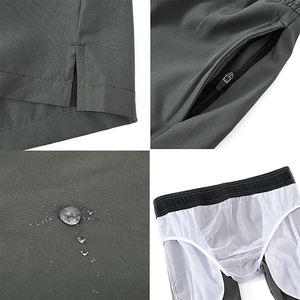 กางเกงขาสั้นกันเหงื่อใช้ได้ทั้งชายและหญิงกางเกงขาสั้นผ้ายืดผ้าฟลีซทำจากฝรั่งเศสผ้าฟลีซผ้าคอตตอนสำหรับยิมวิ่งออกกำลังกายแบบวินเทจ - Product Image 6