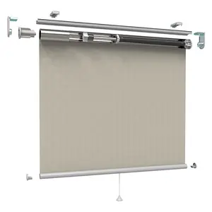 Horizontal Blackout White Window Safety Auto And Slow Damper Easy Fix Spring Mechanism Cordless Roller Blinds