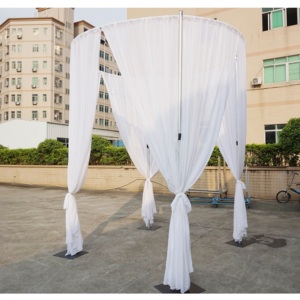 ชุดอุปกรณ์ท่ออลูมิเนียมสีเงินแบบยืดหดได้สำหรับงานแต่งงานและงานแสดงสินค้า - Product Image 4