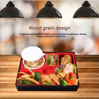 Boîte à bento traditionnelle à 5 compartiments pour sushis, boîte à lunch, plat de service, récipient alimentaire pour la maison, le restaurant, les affaires, le pique-nique