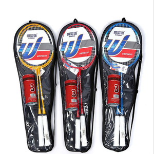 Màu Đỏ Màu Xanh Vàng Màu Xanh Lá Cây Bán Buôn Phổ Biến Grip Người Lớn Cầu Lông Vợt Set Với Cầu Lông Vợt Túi - Product Image 1