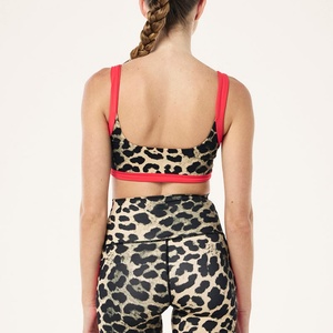 Women's Custom Casual Sexy <b>Modest</b> Leopard Print Two Piece Yoga <b>Set</b> Cheetah Vest and Legging Loungewear - Product Image 5