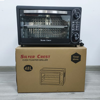 Four électrique intelligent en acier inoxydable 48L, facile à nettoyer, multifonctionnel, pour la cuisson du pain, le grillage et le barbecue extérieur, usage domestique