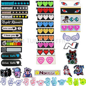 ملصقات JDM مخصصة تضيء نافذة السيارة والزجاج الأمامي والباب بتقنية LED، لوحة مضيئة بتصميم مطلوب 5 نجوم - Product Image 6