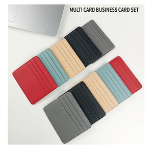 Borsa per carte ultrasottile con Slot per schede di grande capacità piccola borsa di credito Multi-Slot per schede sottile e minimalista <span class=keywords><strong>portafoglio</strong></span> - Product Image 6
