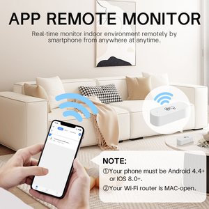 Higrómetro Inteligente WIFI Tuya, Sensor de Temperatura, Detector, Compatible con Alexa y <span class=keywords><strong>Google</strong></span> Home, Diseño de Barra, Funciona con Batería, para Hoteles, <span class=keywords><strong>PC</strong></span>, TH01 - Product Image 6
