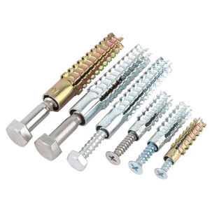 เหล็กชุบสังกะสีแบบมีฟันเลื่อยสำหรับยึดผนัง ท่อเหล็กขยายตัวพร้อมสกรูเกลียวปล่อยในตัว  พร้อมเหล็กเสียบปูนสำหรับยึดผนังยิปซัม - Product Image 6