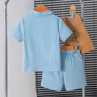 Vêtements pour enfants en gros, garçons de 4 à 7 ans, vêtements de rue, chemise à manches courtes + shorts, 2 pièces, ensembles de vêtements pour enfants, ensembles de vêtements d'été pour garçons