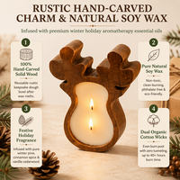 Bol à bougie en bois personnalisé, récipient pour bougie parfumée, support décoratif pour la fête des mères, emballage cadeau et décoration intérieure