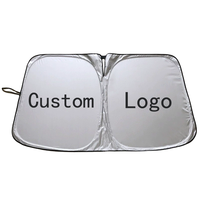Pare-soleil de voiture personnalisé avec logo, pliable, réfléchissant, protection UV pour voiture, SUV, camion avec pochette de rangement