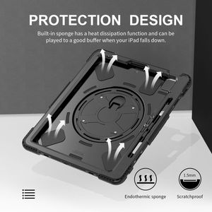 360 Xoay Dây Đeo Tay Nhiệm Vụ Nặng Nề Chống Sốc Máy Tính Bảng Rugged Trường Hợp Cho <span class=keywords><strong>Ipad</strong></span> Không Khí 6th Thế Hệ Trường Hợp Cho <span class=keywords><strong>Ipad</strong></span> Không Khí 13 2024 - Product Image 4