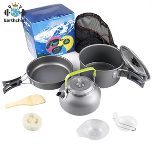 <span class=keywords><strong>Set</strong></span> da Cucina da Campeggio, Stoviglie da Viaggio, <span class=keywords><strong>Set</strong></span> da Picnic all'Aperto, Teiera per 2-3 Persone, Pentole Antiaderenti, <span class=keywords><strong>Set</strong></span> Assortiti - Product Image 1