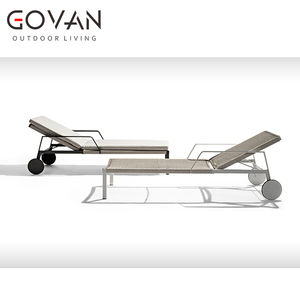 Modern Outdoor Furniture Hotels Gardens <strong>Lounge</strong> Chairs Swimming <strong>Pools</strong> Beach and Sunbathing Aluminium Alloy Single Lounger - Product Image 5