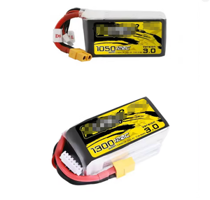 Batterie Lipo 1050/1300/1400/1550/1800/2000mAh 120C 4S/6S 4.2V avec prise XT60 pour drone de course FPV RC Fabriqué en Chine - Product Image 1