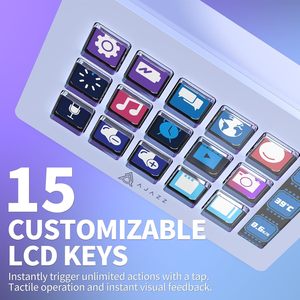 Ajazz AKP153E Visual <strong>Keyboard</strong> LCD Display Keys Programmable Shortcut <strong>Keyboard</strong> Macro Keys Programmable Desktop <strong>Controller</strong> - Product Image 3