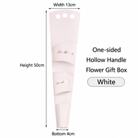 Boîtes à fleurs ajourées à une face pour la vente en gros, sacs d'emballage cadeau pour bouquets à tige unique pour la Fête des Enseignants et les fleurs fraîches