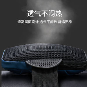 Brazalete deportivo para correr al aire libre, bolsa ligera impermeable para teléfono con diseño de letras, color negro - Product Image 2