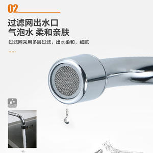 Grifo de Cocina Chenlu de Pared, 25-30 cm, Monomando, Válvula de Cerámica, Estilo Minimalista - Product Image 5