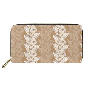 High Quality Pu Zipper Long <strong>Wallet</strong> Custom Hawaiian Fashion Hawaiian Breadfruit Full Print Waterproof Women's Polyester <strong>Wallet</strong> - Product Image 1