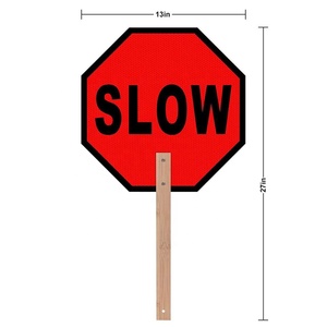 Biểu Tượng Tùy Chỉnh Nhôm Cao Phản Quang Cầm Tay Dừng Chậm Dấu Hiệu Cho Giao Thông Cảnh Báo Đường - Product Image 4