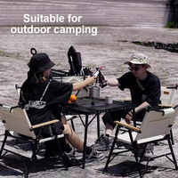 Table à manger pliante en aluminium moderne et légère pour le camping, les pique-niques et les meubles d'extérieur portables pour les écoles