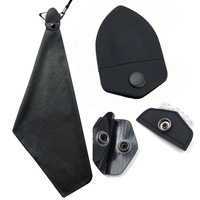 Nettoyant pour clubs de golf avec logo personnalisé Impression par sublimation Serviette de golf magnétique en microfibre gaufrée en métal avec aimant Accessoires de golf