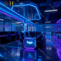 Table d'ordinateur ergonomique multi-usages pour café, internet, club de jeux et mobilier de bar élégant pour la conception de salle de jeux
