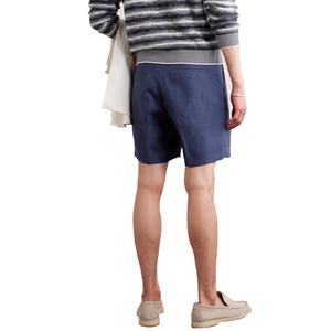 Shorts Bermuda en Lin Léger Plissé Coupe Droite pour Homme – Décontracté et Uni pour l'Été - Product Image 3
