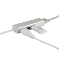 Hub USB 2.0 externe filaire Realtek avec 3 ports vers adaptateur Ethernet RJ45 100M en stock