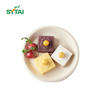 Assiettes de bagasse de canne à sucre jetables pour paquet de fête d'anniversaire de mariage plateaux de plat de fruits alimentaires